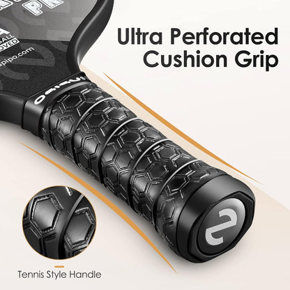 Pickleball Paddles Set of 2/4/1, USAPA Approved Graphite Carbon Fiber Pickleball Rackets, Polypropylene Honeycomb Core, Cushion 4.72In Grip, Bag/Cover, Pickle Ball Paddle Set for Men Women